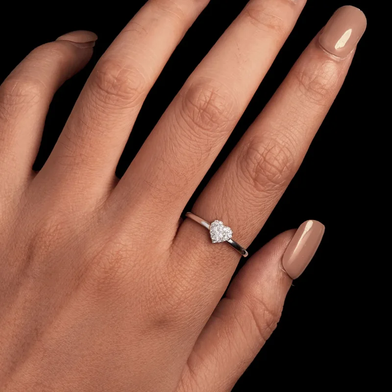 (immagine per) Anello a forma di cuore di stile Pandora (Un certificato) - MSR038 - Visualizza 4