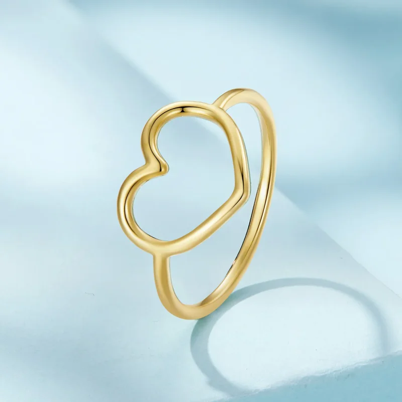 (immagine per) Anello a forma di cuore dorato stile Pandora - SCR641-B - Visualizza 2