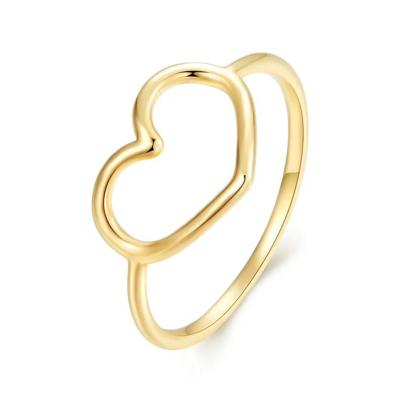 (immagine per) Anello a forma di cuore dorato stile Pandora - SCR641-B - Visualizza 4
