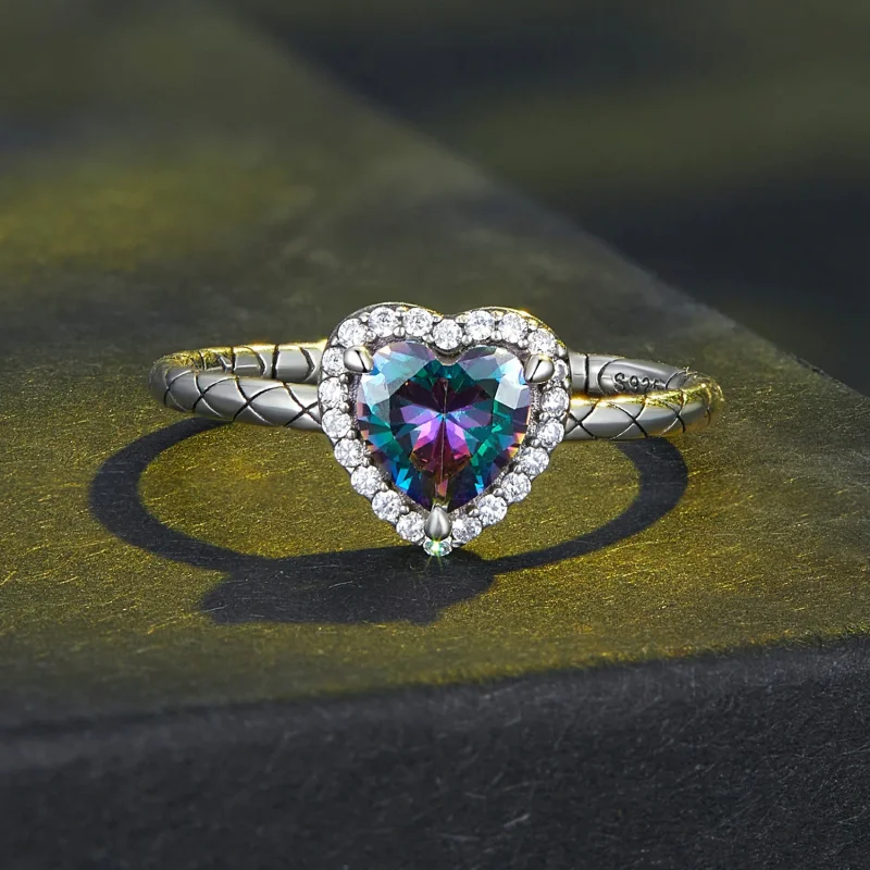 (immagine per) Anello a forma di cuore retrò stile Pandora - BSR481 - Visualizza 3