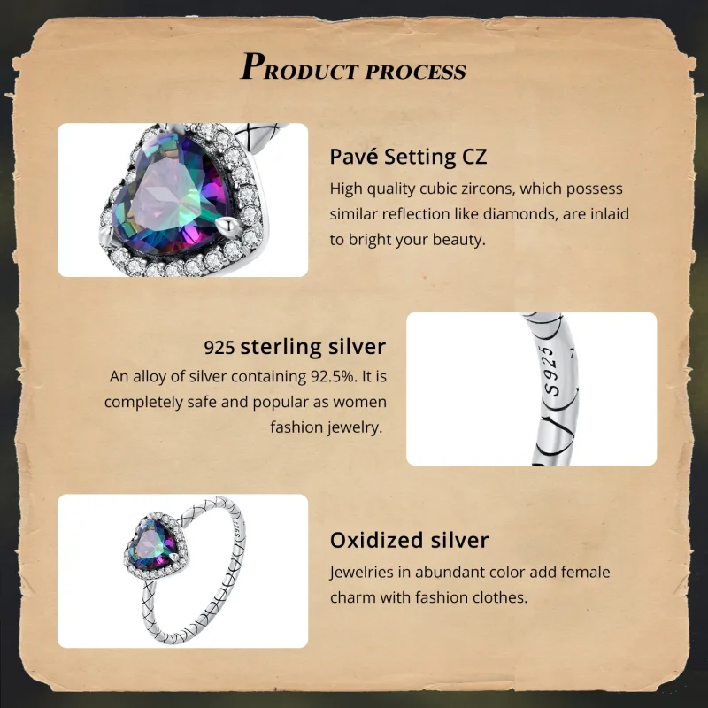 (immagine per) Anello a forma di cuore retrò stile Pandora - BSR481 - Visualizza 4