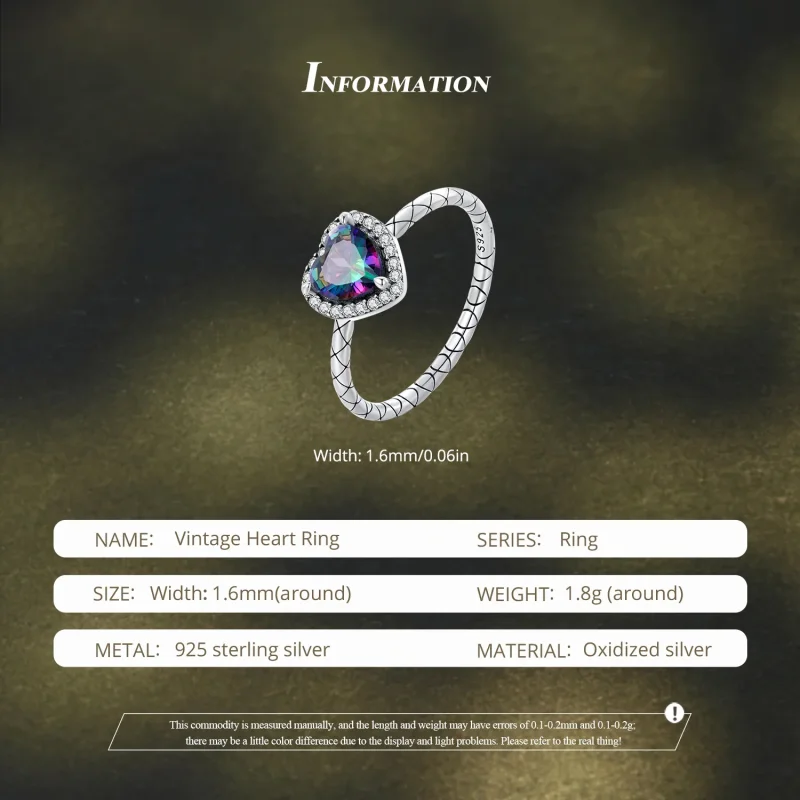 (immagine per) Anello a forma di cuore retrò stile Pandora - BSR481 - Visualizza 5