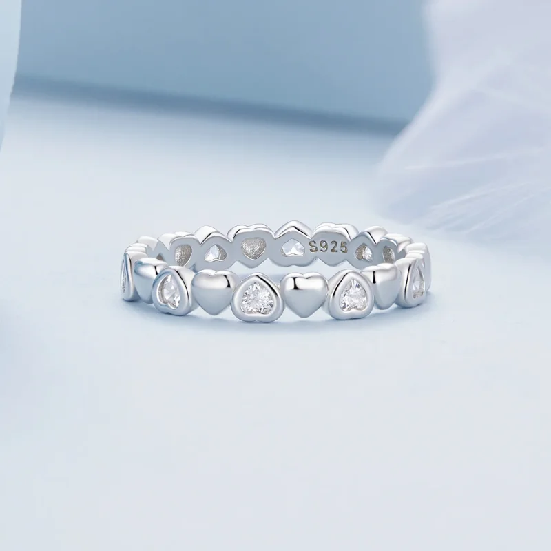 (immagine per) Anello a forma di cuore stile Pandora - BSR421 - Visualizza 3