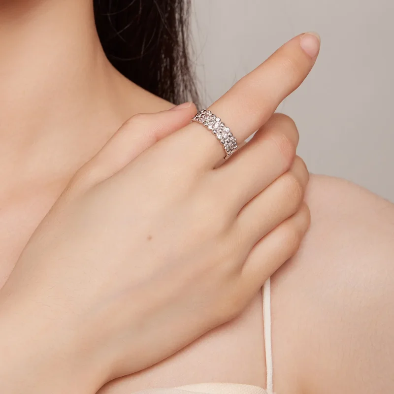 (immagine per) Anello a forma di fagiolo multigiocatore in stile Pandora - BSR407 - Visualizza 5