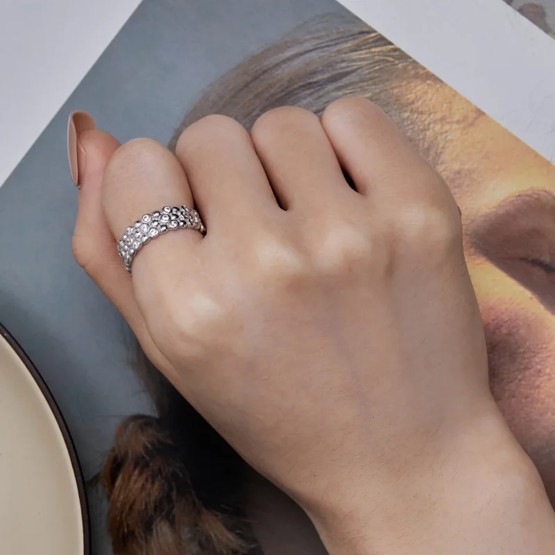 (immagine per) Anello a forma di fagiolo multigiocatore in stile Pandora - BSR407 - Visualizza 7