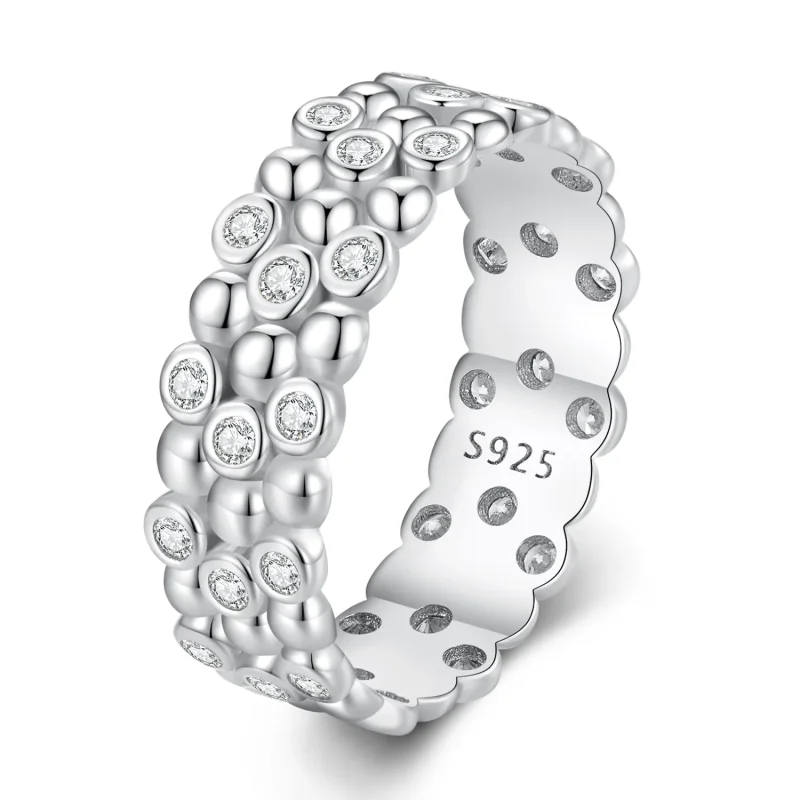 (immagine per) Anello a forma di fagiolo multigiocatore in stile Pandora - BSR407 - Visualizza 8