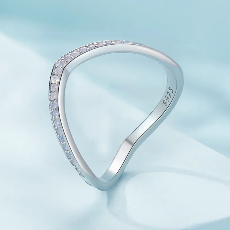 (immagine per) Anello a forma di ferro di cavallo rosa in stile Pandora - SCR945-PK - Visualizza 2