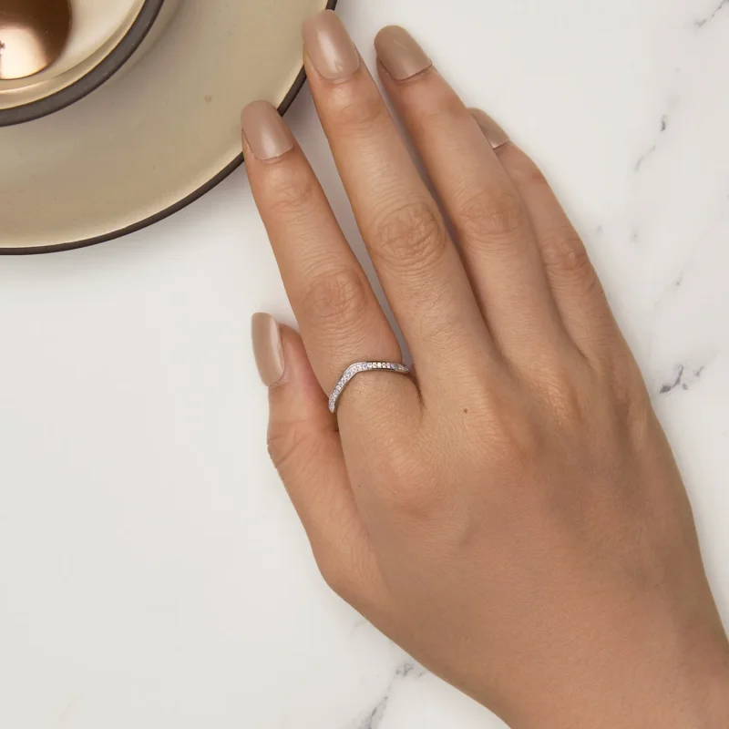 (immagine per) Anello a forma di ferro di cavallo rosa in stile Pandora - SCR945-PK - Visualizza 5