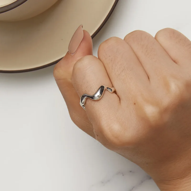 (immagine per) Anello a forma di onda stile Pandora - SCR954 - Visualizza 6