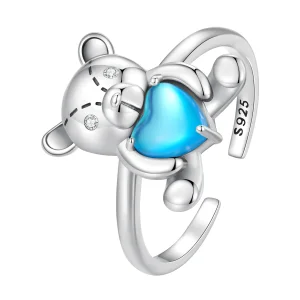 (immagine per) Anello a forma di orso abbraccio con apertura stile Pandora - SCR921