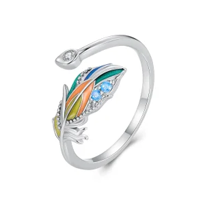 (immagine per) Anello a forma di piuma in stile Pandora - BSR469-E