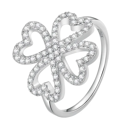 (immagine per) Anello a forma di quadrifoglio nello stile Pandora - BSR399
