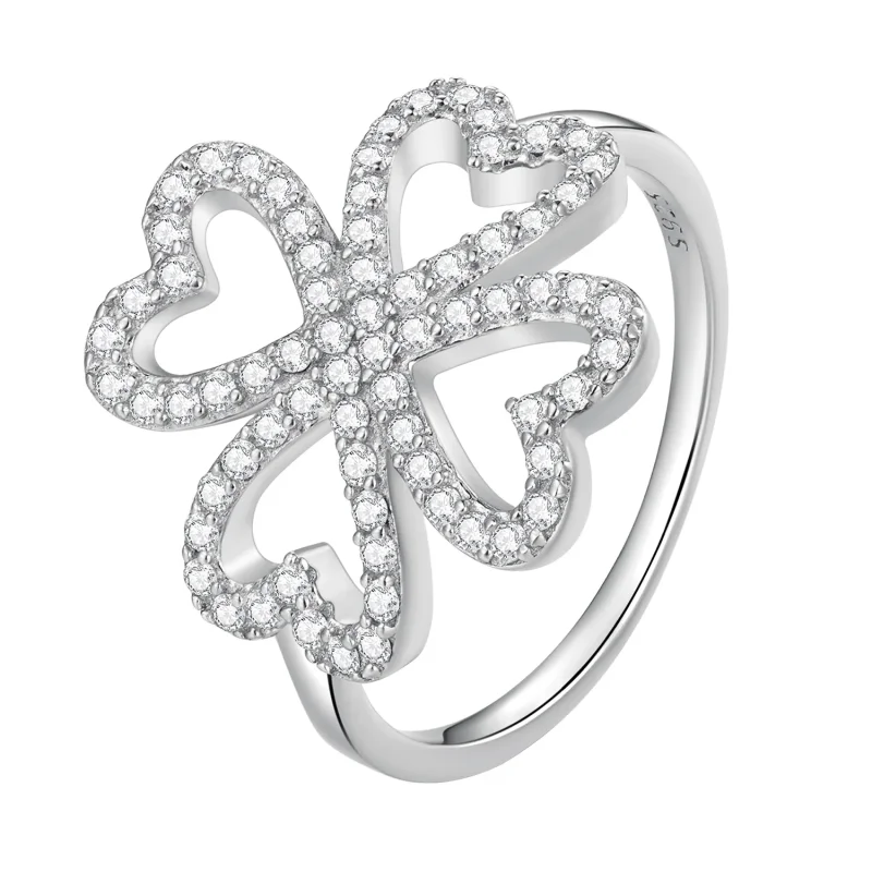 (immagine per) Anello a forma di quadrifoglio nello stile Pandora - BSR399