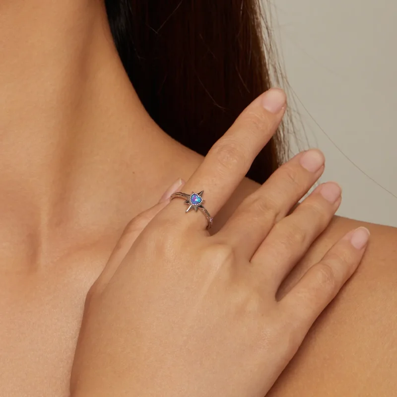 (immagine per) Anello a forma di stella in stile Pandora - BSR455 - Visualizza 4