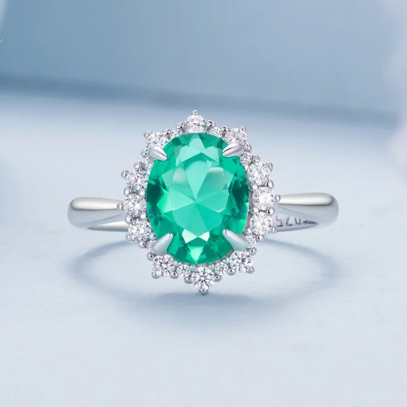 (immagine per) Anello a onda verde chiaro stile Pandora - BSR448 - Visualizza 3