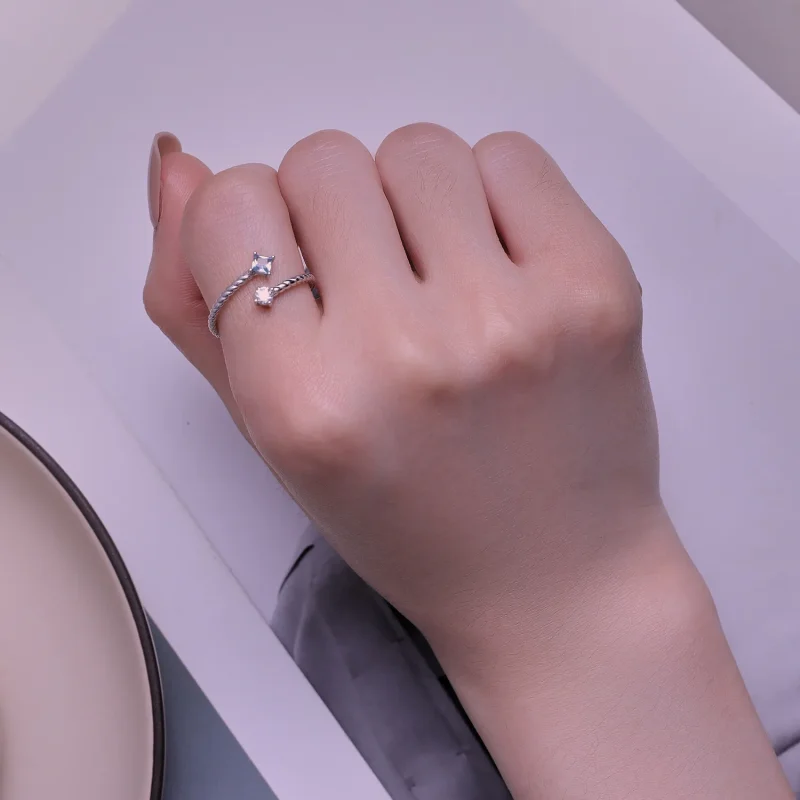 (immagine per) Anello a spirale blu stile Pandora - SCR923 - Visualizza 7