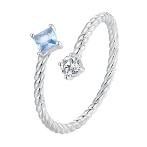 (immagine per) Anello a spirale blu stile Pandora - SCR923