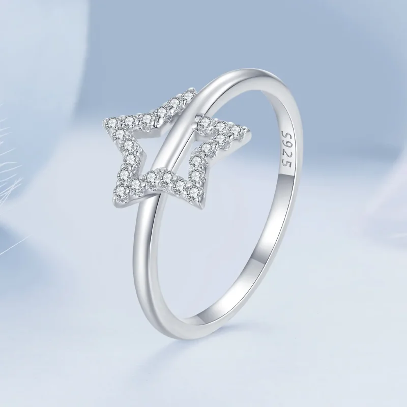 (immagine per) Anello a stella di stile Pandora - BSR450 - Visualizza 2