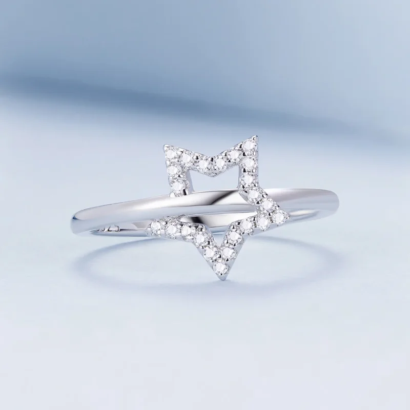 (immagine per) Anello a stella di stile Pandora - BSR450 - Visualizza 3