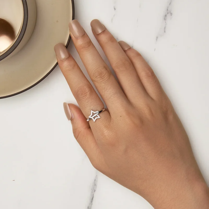 (immagine per) Anello a stella di stile Pandora - BSR450 - Visualizza 5