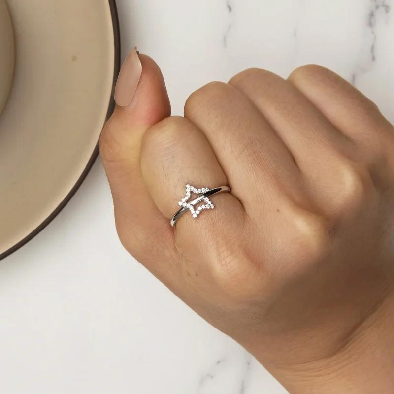 (immagine per) Anello a stella di stile Pandora - BSR450 - Visualizza 6