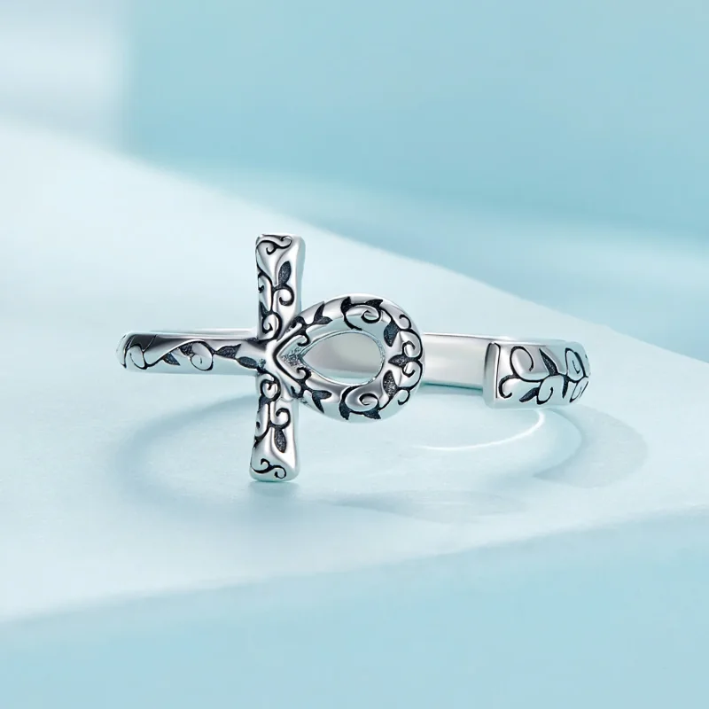 (immagine per) Anello aperto a croce Ankh di stile Pandora - SCR972-E - Visualizza 3
