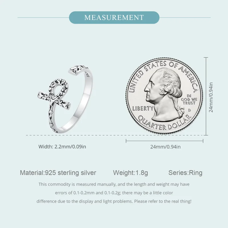 (immagine per) Anello aperto a croce Ankh di stile Pandora - SCR972-E - Visualizza 5