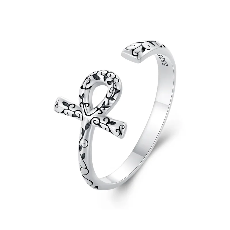 (immagine per) Anello aperto a croce Ankh di stile Pandora - SCR972-E