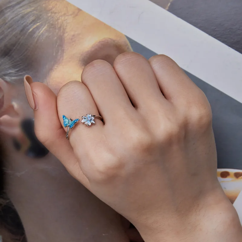 (immagine per) Anello aperto a farfalla di stile Pandora - SCR911 - Visualizza 6