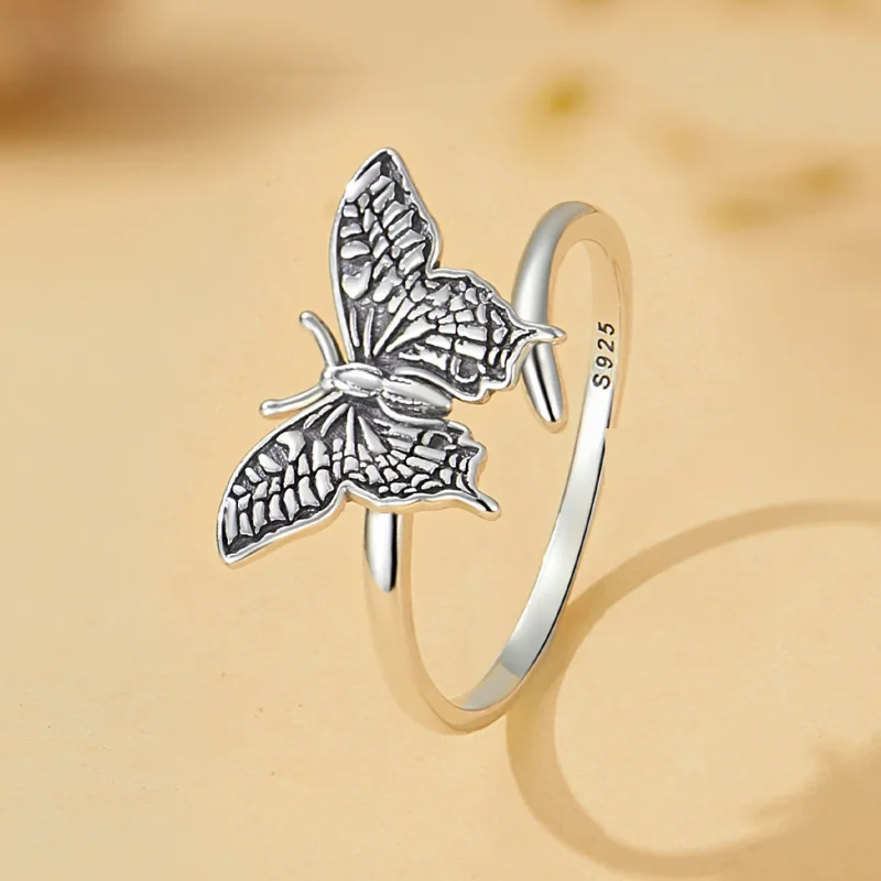 (immagine per) Anello aperto a farfalla in stile Pandora - SCR966-E - Visualizza 2