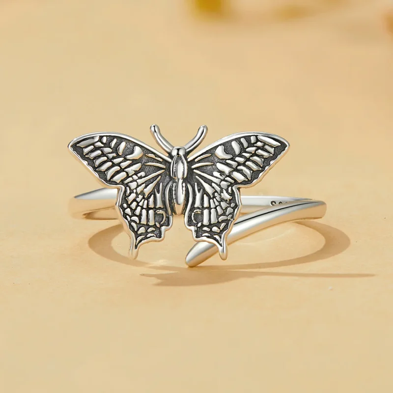 (immagine per) Anello aperto a farfalla in stile Pandora - SCR966-E - Visualizza 3