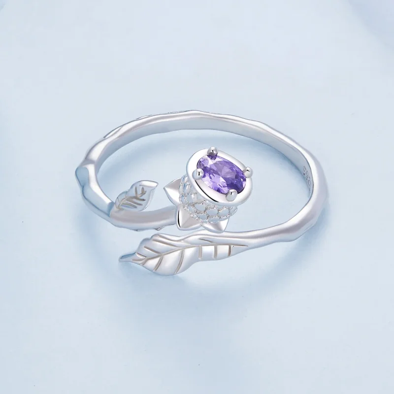 (immagine per) Anello aperto a forma di Cardo stile Pandora - BSR397 - Visualizza 3