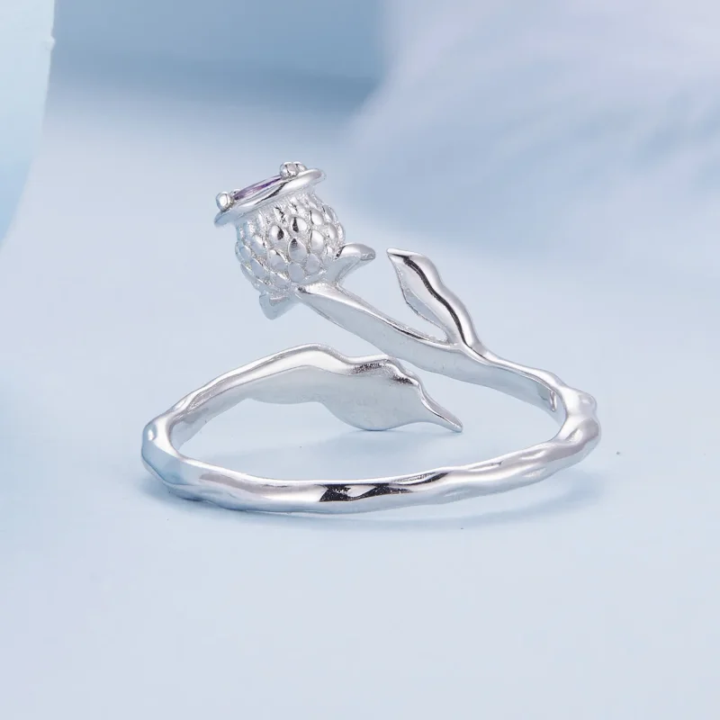(immagine per) Anello aperto a forma di Cardo stile Pandora - BSR397 - Visualizza 4