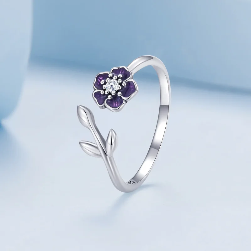 (immagine per) Anello aperto a forma di fiore stile Pandora - BSR394 - Visualizza 2