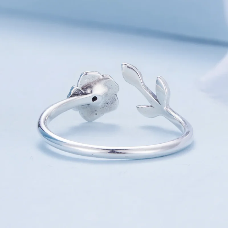 (immagine per) Anello aperto a forma di fiore stile Pandora - BSR394 - Visualizza 4