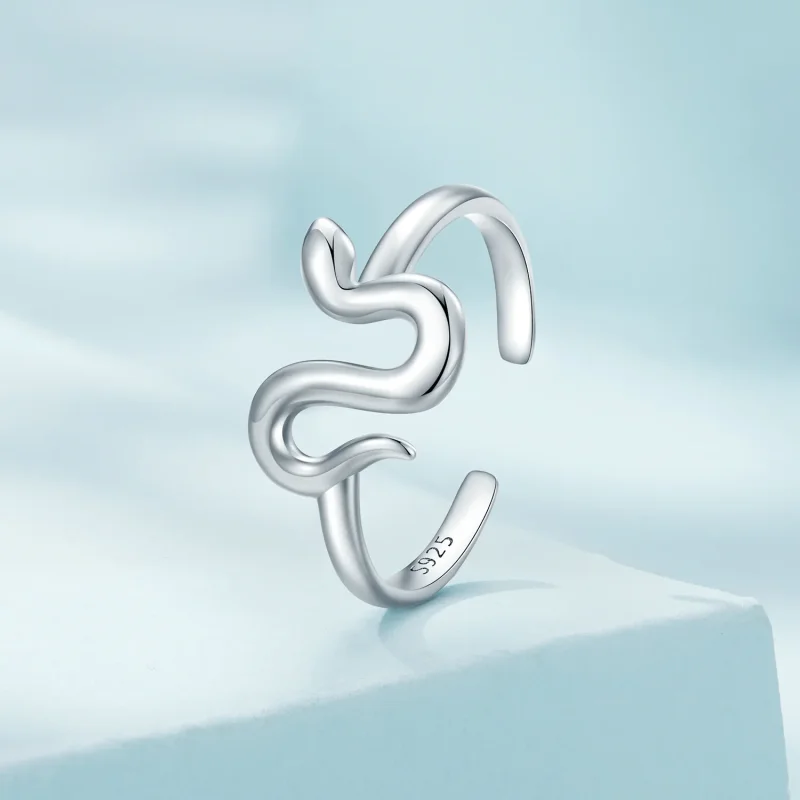 (immagine per) Anello aperto a forma di serpente in stile Pandora - SCR926 - Visualizza 2