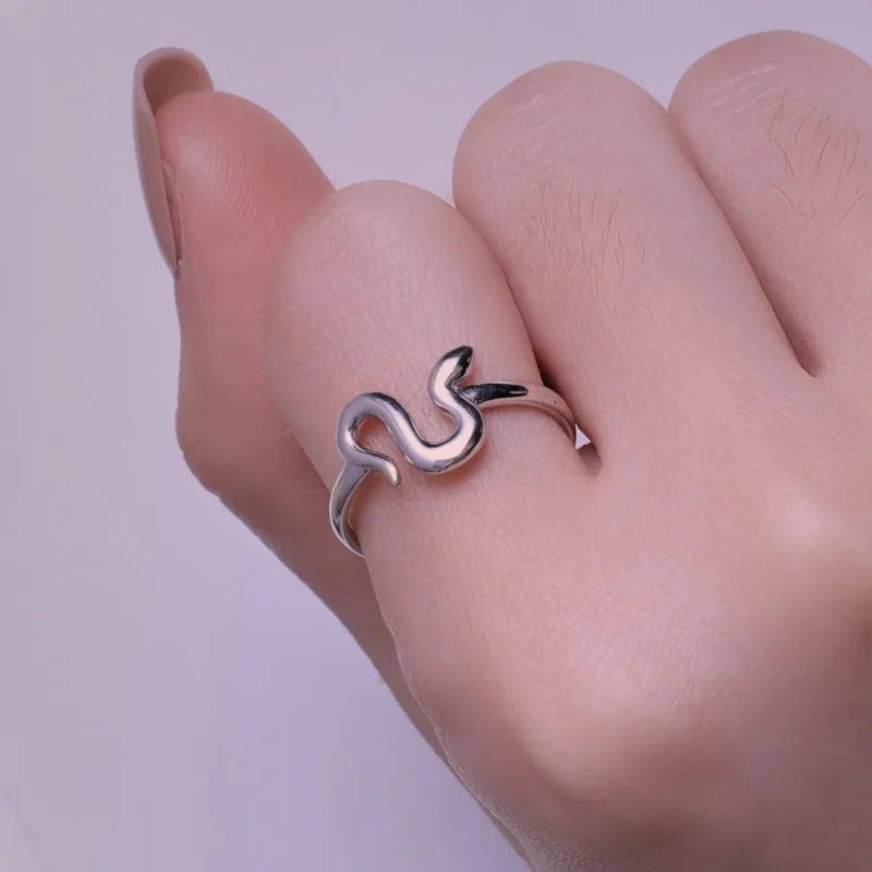 (immagine per) Anello aperto a forma di serpente in stile Pandora - SCR926 - Visualizza 7