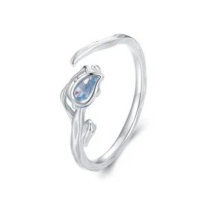 (immagine per) Anello aperto a forma di tulipano in stile Pandora - BSR465-E