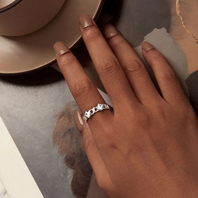 (immagine per) Anello aperto con catena nello stile di Pandora - SCR977-E - Visualizza 5