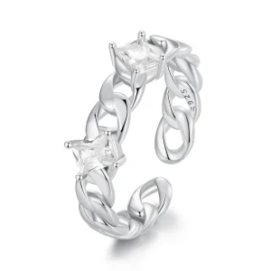 (immagine per) Anello aperto con catena nello stile di Pandora - SCR977-E