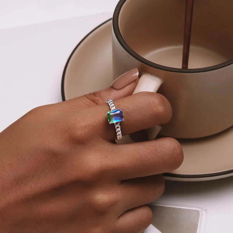 (immagine per) Anello aperto con catena stile Pandora - BSR476-E - Visualizza 5