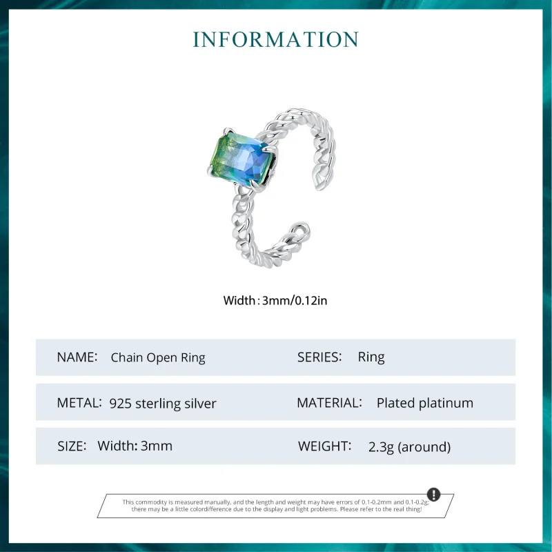 (immagine per) Anello aperto con catena stile Pandora - BSR476-E - Visualizza 6