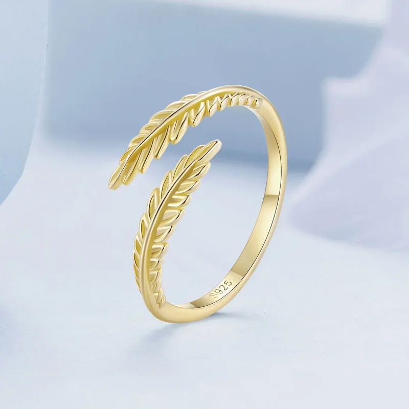 (immagine per) Anello aperto con foglie di stile Pandora - BSR485-E - Visualizza 2