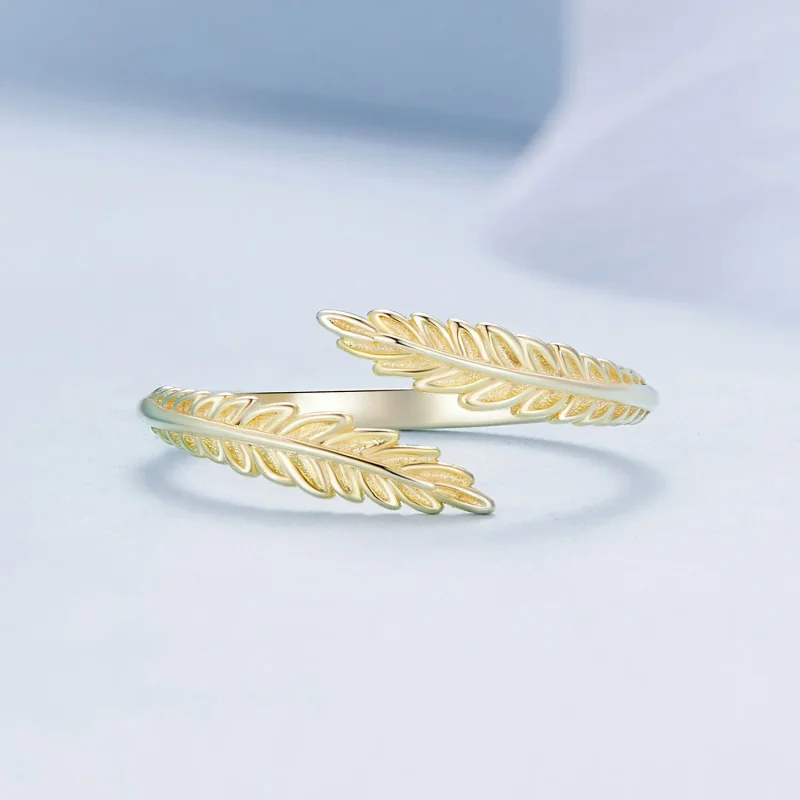 (immagine per) Anello aperto con foglie di stile Pandora - BSR485-E - Visualizza 3