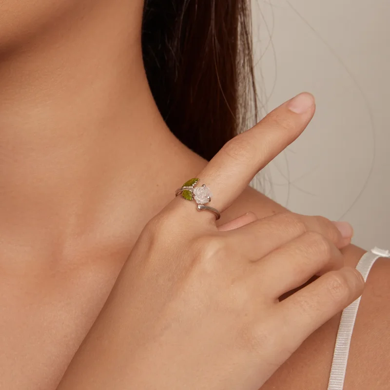 (immagine per) Anello aperto in stile Pandora con cristallo rosa - BSR472-PKE - Visualizza 7
