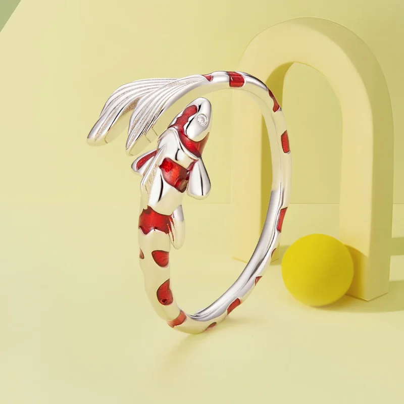 (immagine per) Anello aperto in stile Pandora con motivo Koi - BSR474-E - Visualizza 2