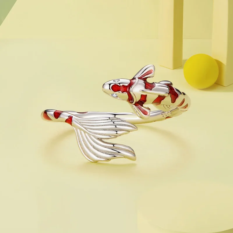(immagine per) Anello aperto in stile Pandora con motivo Koi - BSR474-E - Visualizza 3