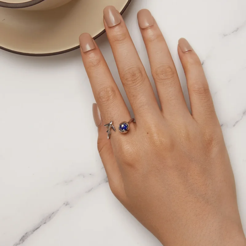 (immagine per) Anello aperto stile Pandora "Around The World" - SCR959-E - Visualizza 5