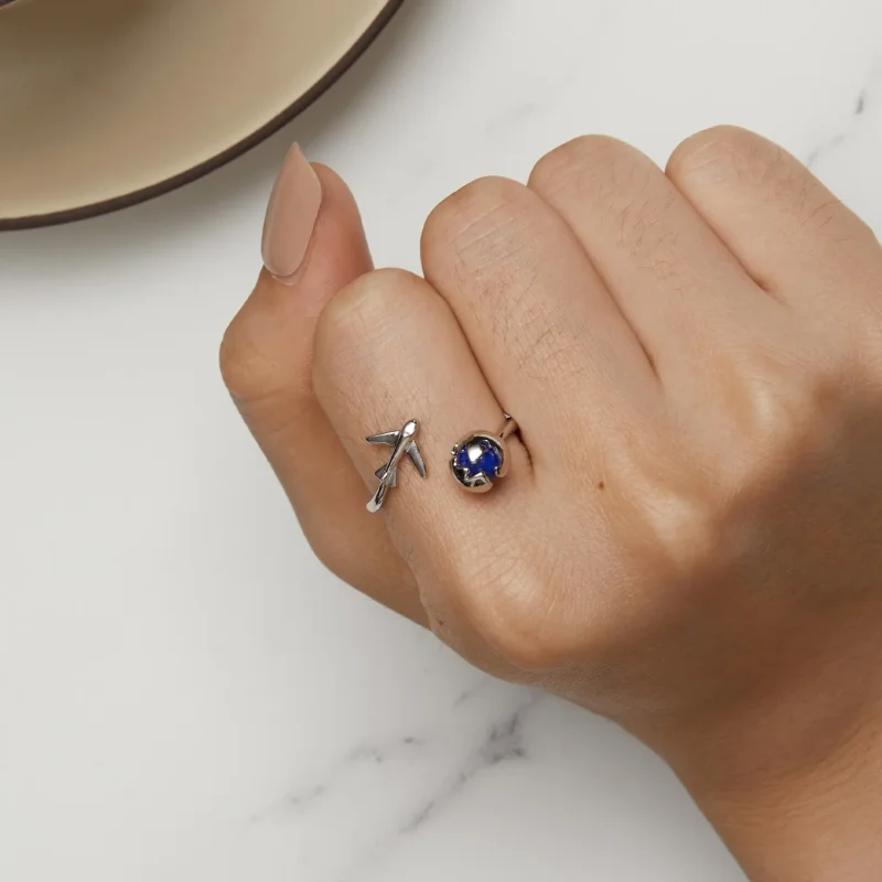 (immagine per) Anello aperto stile Pandora "Around The World" - SCR959-E - Visualizza 6