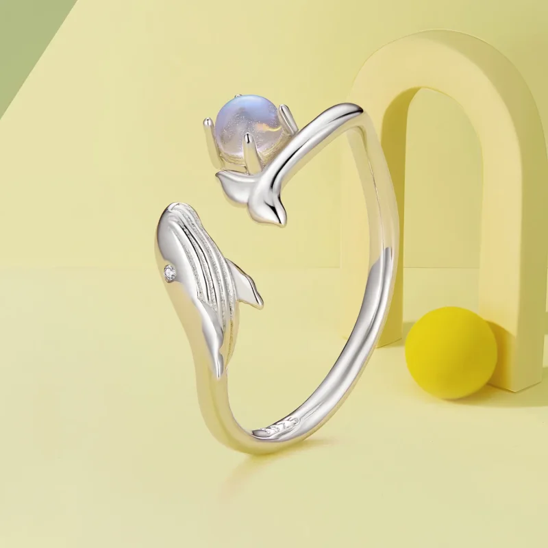 (immagine per) Anello aperto stile Pandora con balena - BSR473-E - Visualizza 2